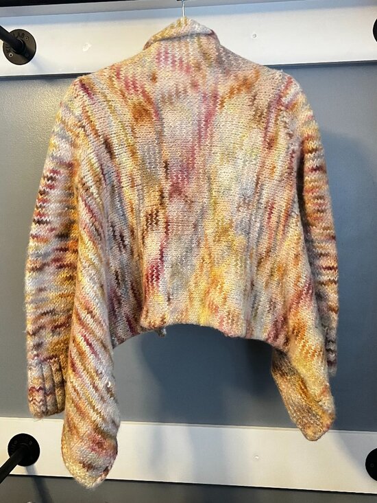 Anthropologie Free People Style Chunky Speckled Knit Open Cardigan Sweater S - Picture 3 of 3